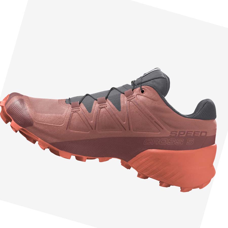 Tenis Para Trail Running Salomon SPEEDCROSS 5 Mujer Naranjas | MX 2744DFM